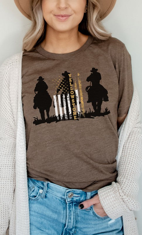Yellowstone Cowboy Silhouette Graphic Tee - Faylinn & Co