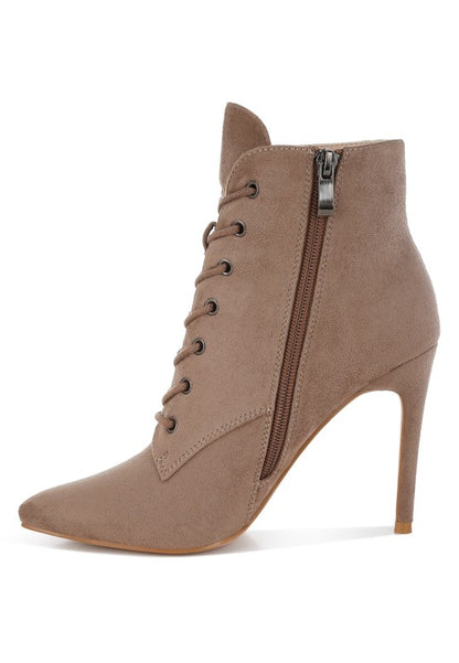 Agmati Lace Up Stiletto Boots - Faylinn & Co