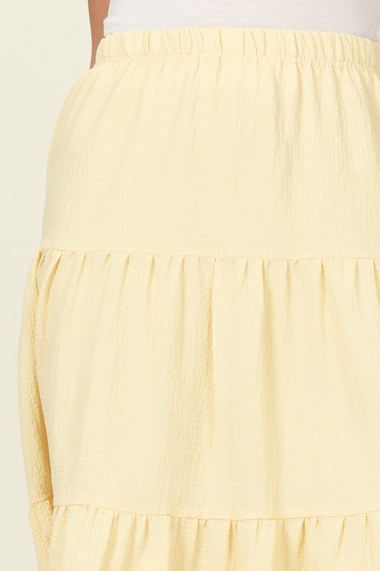 Call It a Day Tiered Midi Skirt - Faylinn & Co