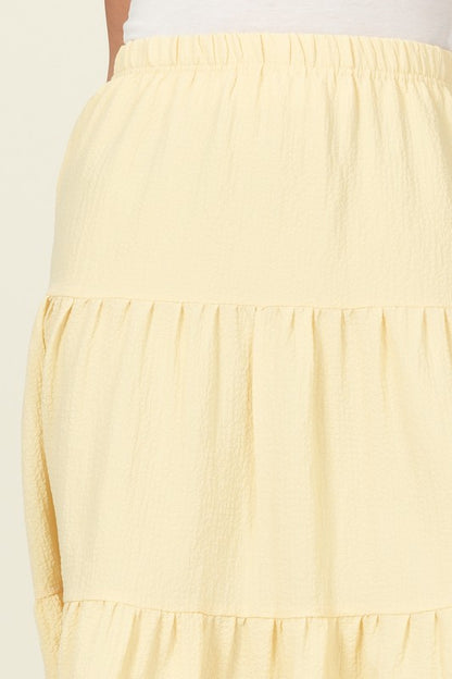 Call It a Day Tiered Midi Skirt - Faylinn & Co