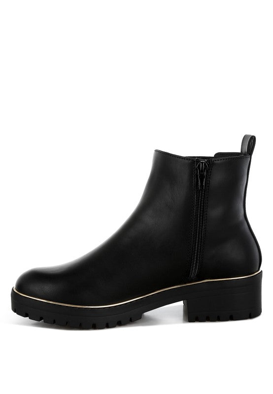 Antorin Chunky Buckle Detail Ankle Boots - Faylinn & Co