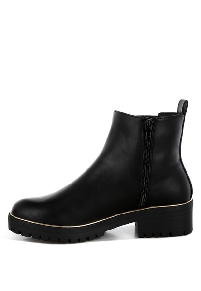 Antorin Chunky Buckle Detail Ankle Boots - Faylinn & Co