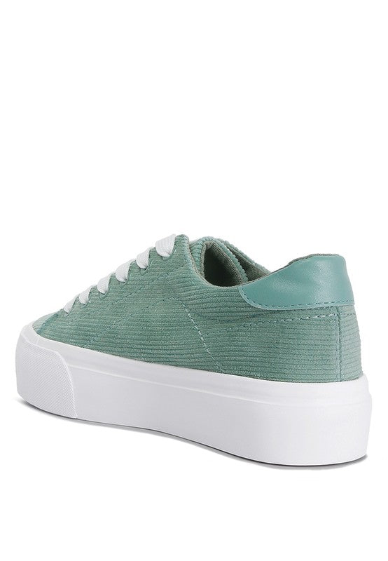 Hyra Solid Flatform Canvas Sneakers - Faylinn & Co