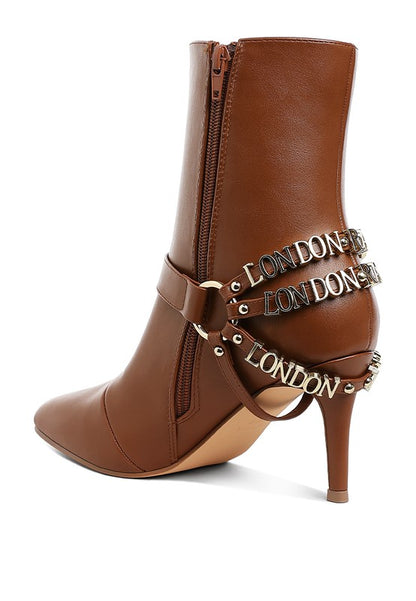 Nicene Harness Detail Stiletto Boots - Faylinn & Co