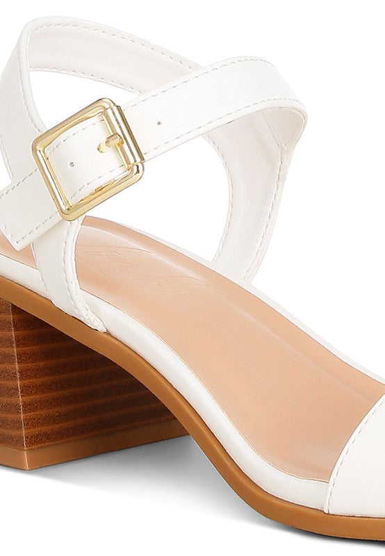 Varya Stacked Heel Sandals - Faylinn & Co
