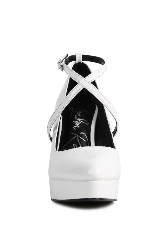 PIXIE DUST CROSS STRAPPED STILETTO SANDAL - Faylinn & Co