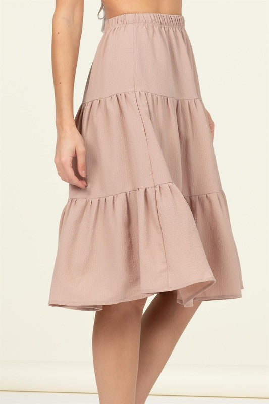 Call It a Day Tiered Midi Skirt - Faylinn & Co