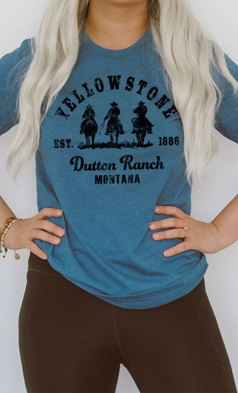 Yellowstone Dutton Ranch Men Riding Graphic Tee - Faylinn & Co