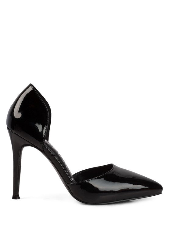 Candy Cane Patent Pu Slip On Stiletto Heels - Faylinn & Co