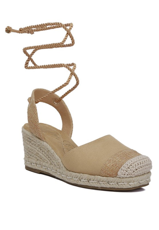 Aiden Lace-Up Crochet Espadrilles - Faylinn & Co