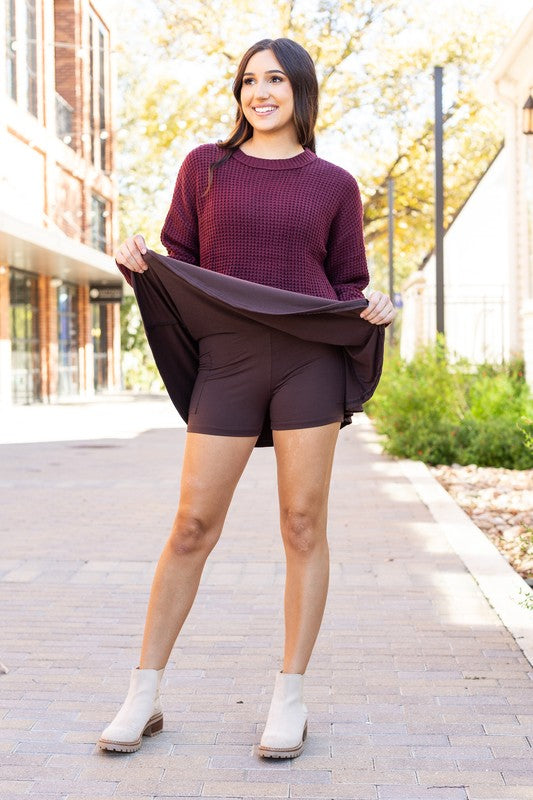 The Britt - Brown Skort - Faylinn & Co