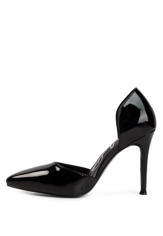 Candy Cane Patent Pu Slip On Stiletto Heels - Faylinn & Co