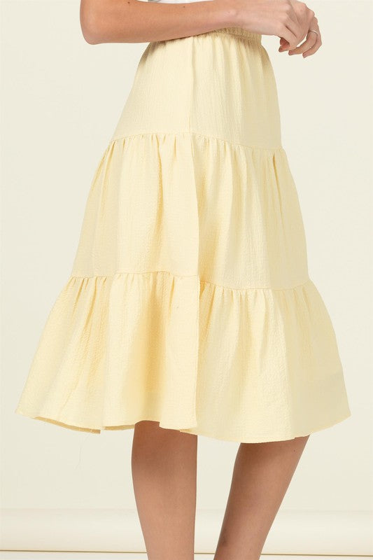 Call It a Day Tiered Midi Skirt - Faylinn & Co
