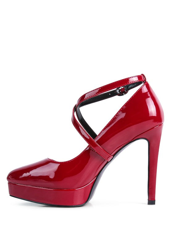 PIXIE DUST CROSS STRAPPED STILETTO SANDAL - Faylinn & Co
