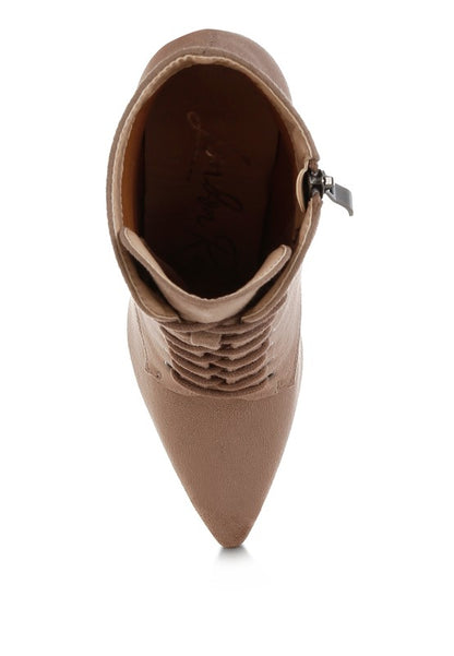 Agmati Lace Up Stiletto Boots - Faylinn & Co